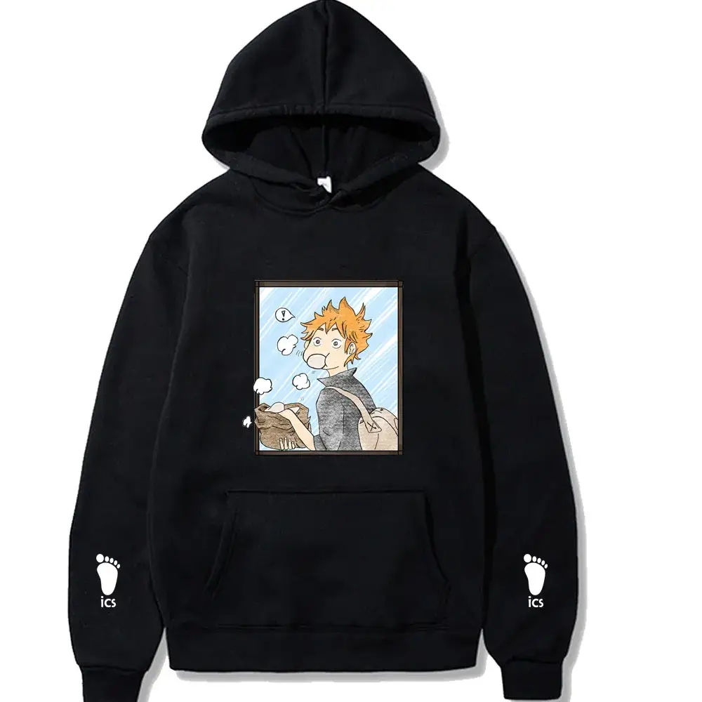 Pink Anime Hoodie for Men with Cartoon Print - Image 5