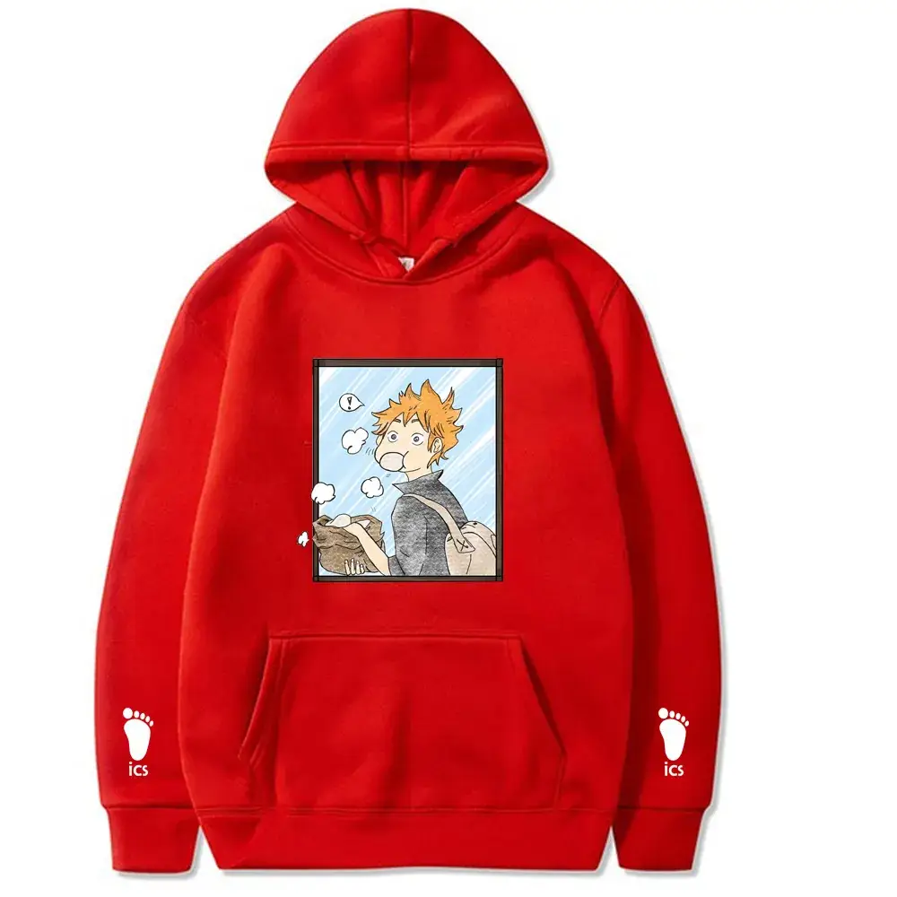 Pink Anime Hoodie for Men with Cartoon Print - Image 3