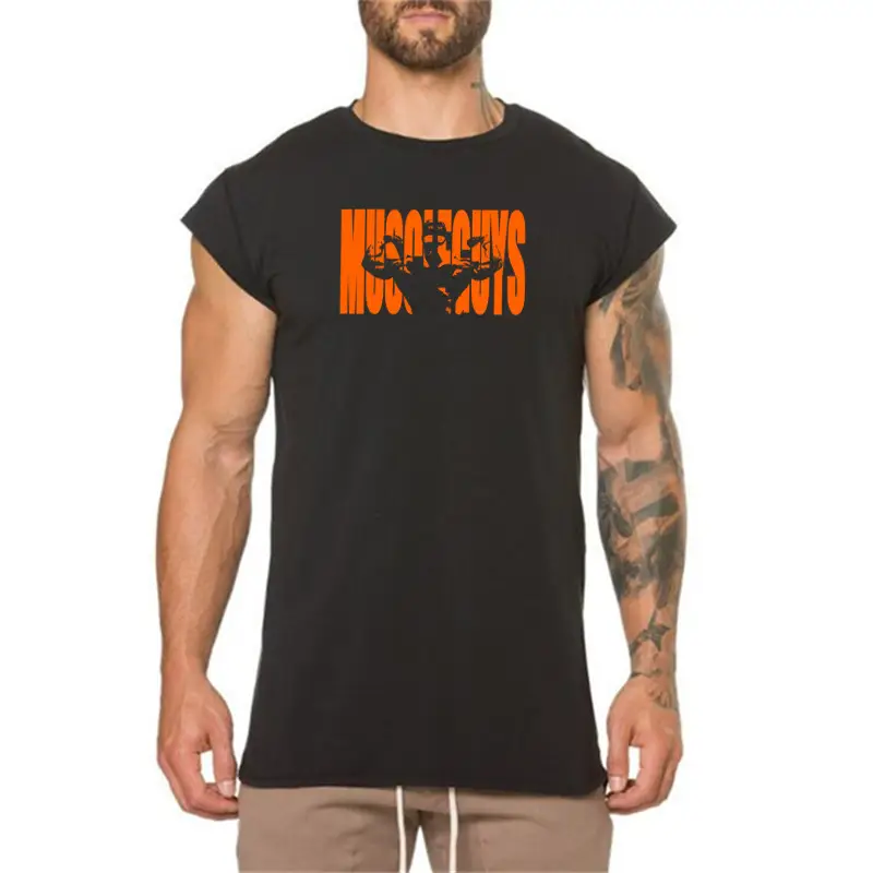 Men Black Graphic T-Shirt Gym Training Wear - Image 5
