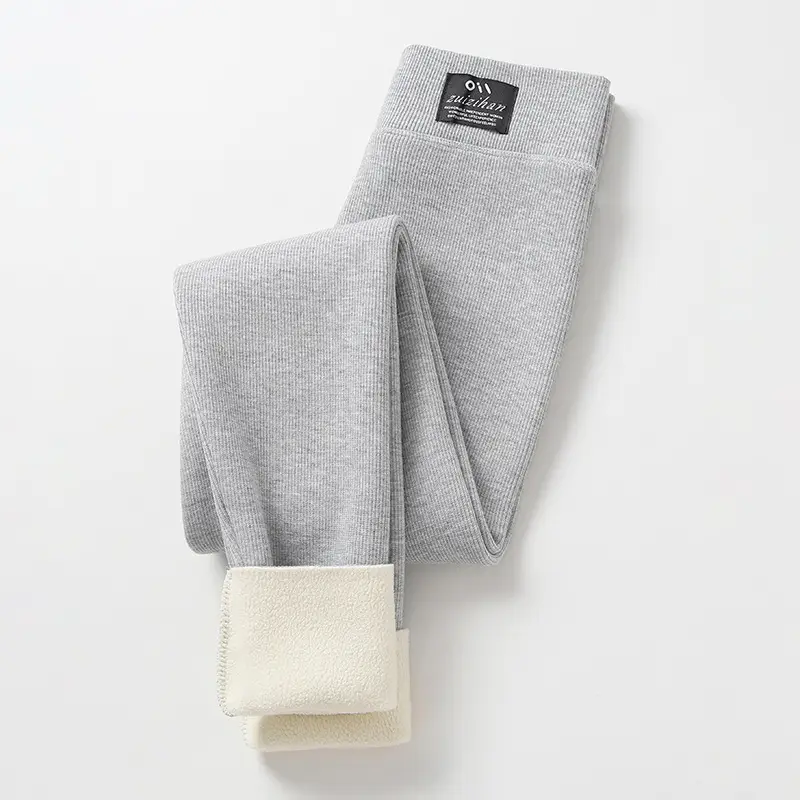 Women Warm Velvet Leggings High Waist Spring Autumn Winter Fleece Lined - Image 6