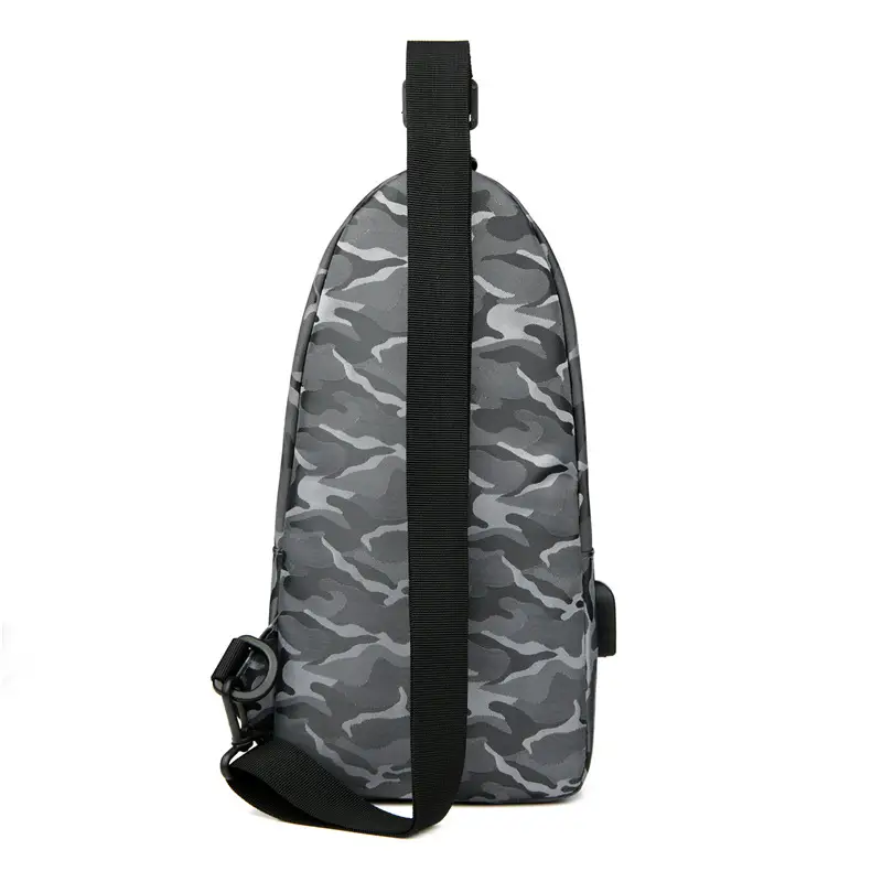 Men's Camo Crossbody Bag with USB Port - Image 4