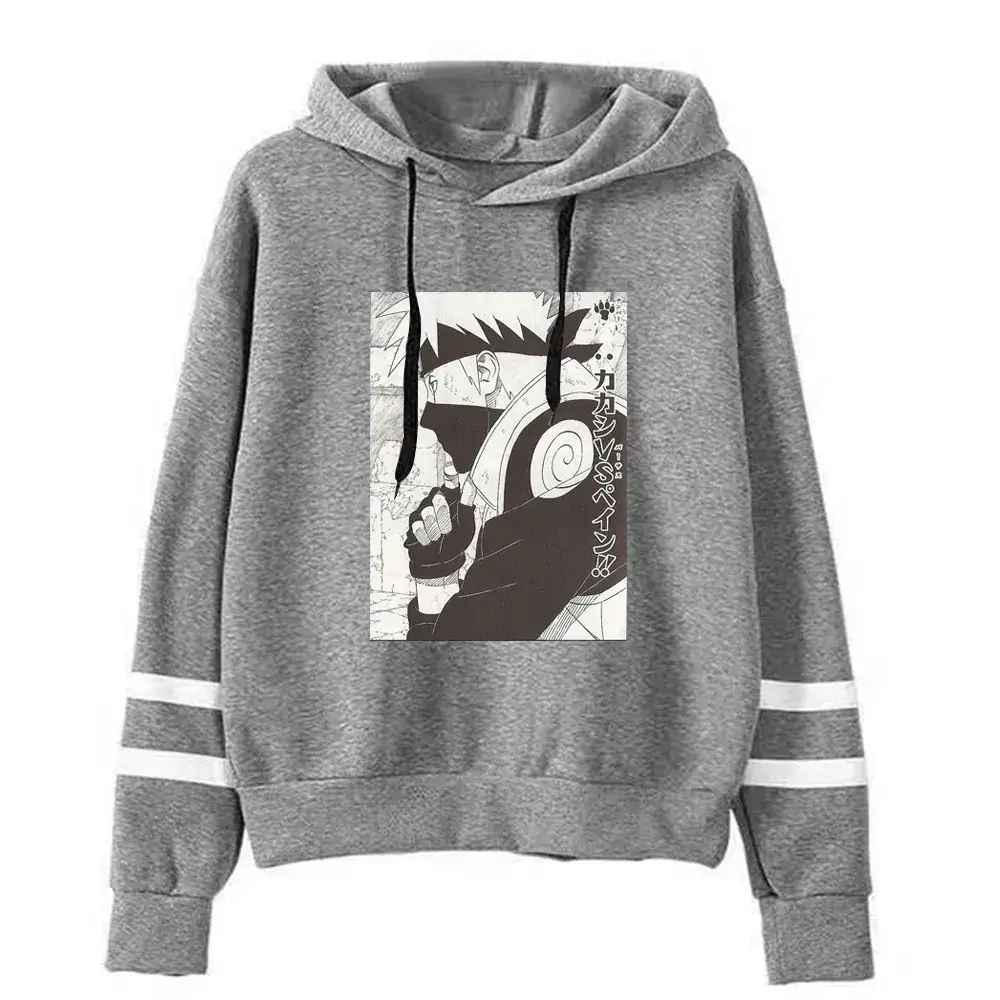 Naruto Graphic Hoodie for Men Maroon Loose Fit - Image 2