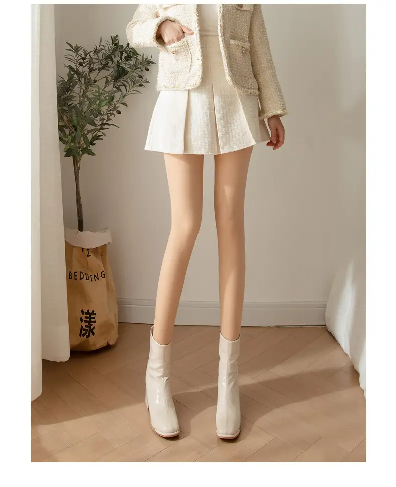 Japanese Style Transparent Leggings Fleece Lined Autumn Winter — feature 14