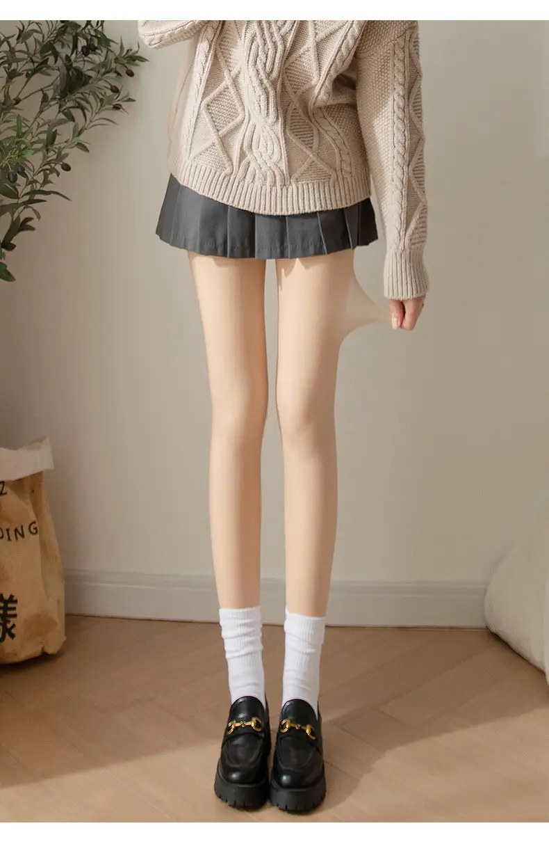 Japanese Style Transparent Leggings Fleece Lined Autumn Winter — feature 15