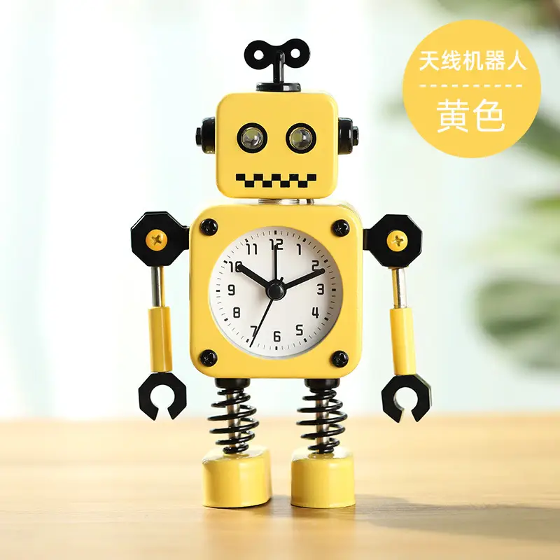 Children's Robot Desktop Clock Cartoon Student-Specific Clock Silent Bedroom Boy Amazon Cross-Border Alarm Clock - Image 6