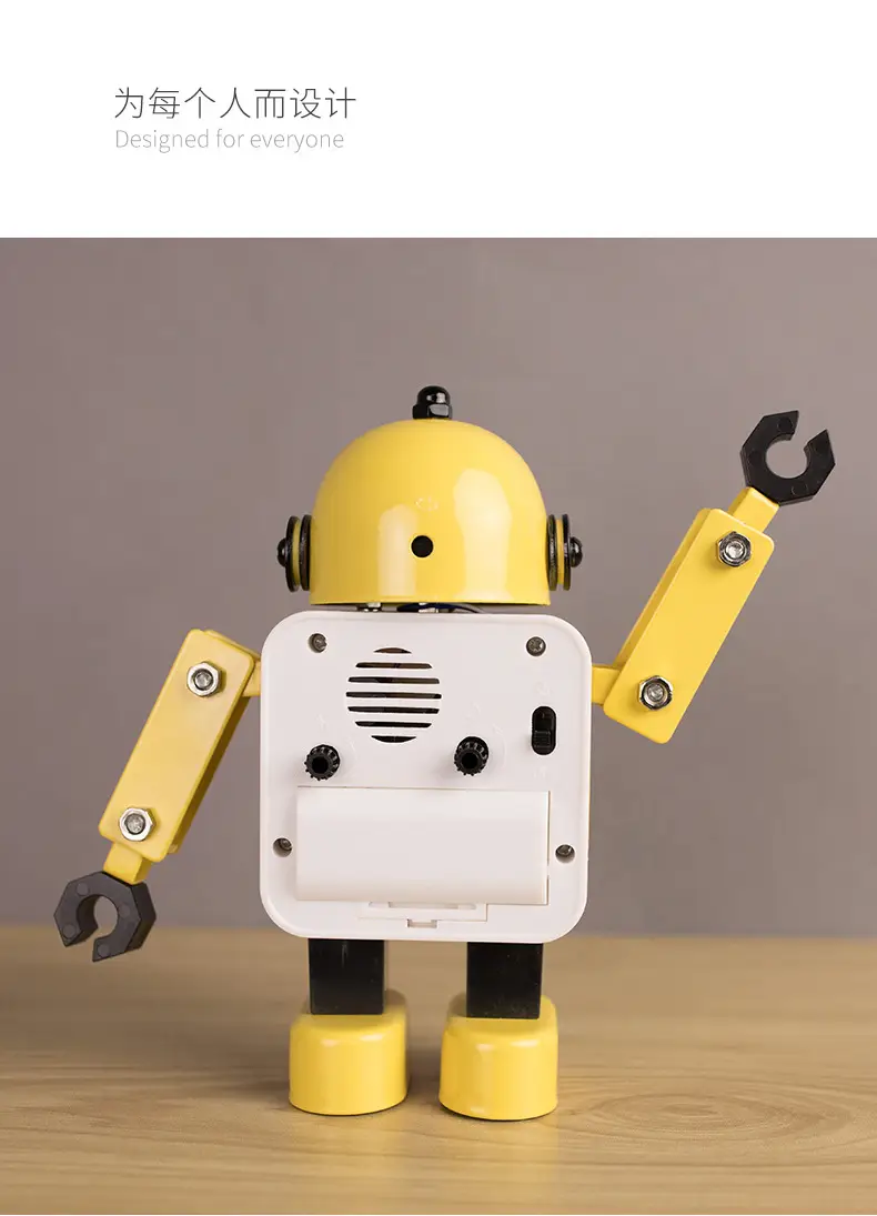 Children's Robot Desktop Clock Cartoon Student-Specific Clock Silent Bedroom Boy Amazon Cross-Border Alarm Clock — feature 11
