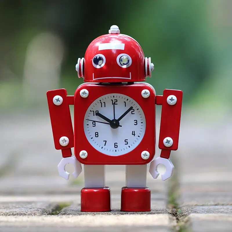 Children's Robot Desktop Clock Cartoon Student-Specific Clock Silent Bedroom Boy Amazon Cross-Border Alarm Clock - Image 10