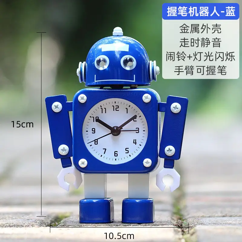 Children's Robot Desktop Clock Cartoon Student-Specific Clock Silent Bedroom Boy Amazon Cross-Border Alarm Clock - Image 11