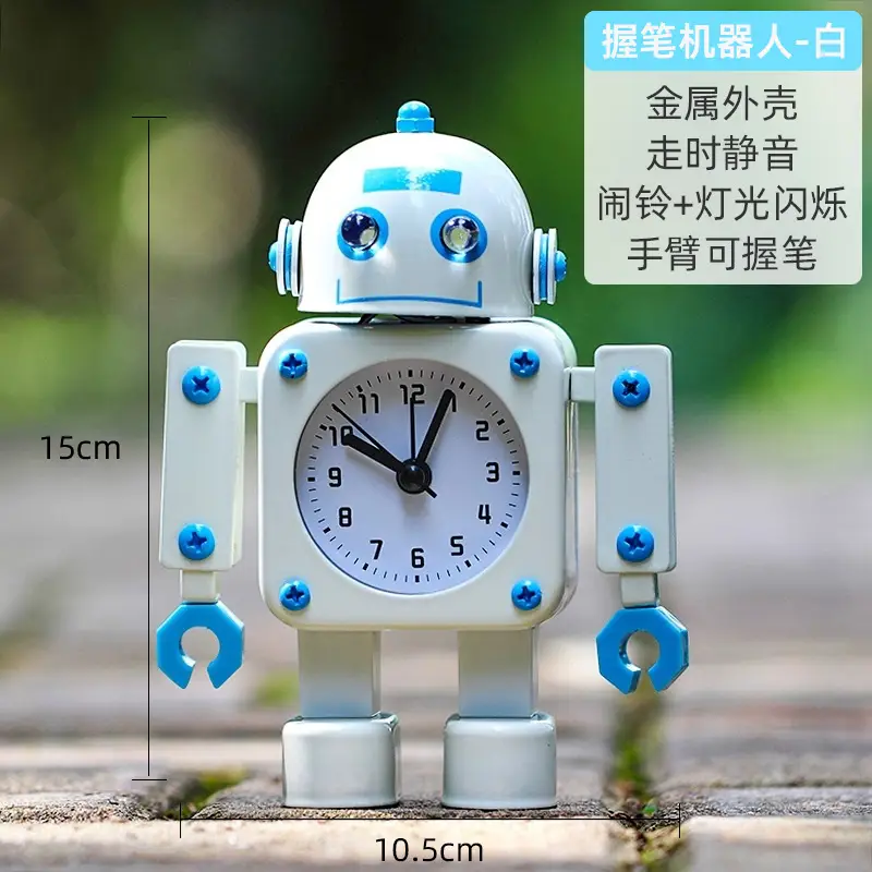 Children's Robot Desktop Clock Cartoon Student-Specific Clock Silent Bedroom Boy Amazon Cross-Border Alarm Clock - Image 12