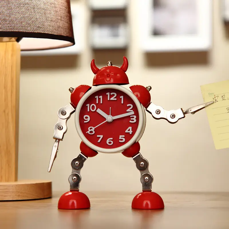 Children's Robot Desktop Clock Cartoon Student-Specific Clock Silent Bedroom Boy Amazon Cross-Border Alarm Clock - Image 13