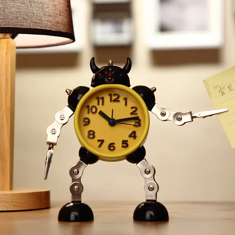 Children's Robot Desktop Clock Cartoon Student-Specific Clock Silent Bedroom Boy Amazon Cross-Border Alarm Clock - Image 15