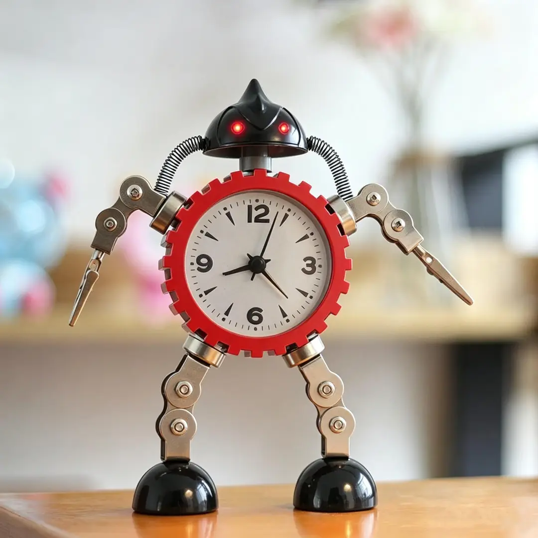 Children's Robot Desktop Clock Cartoon Student-Specific Clock Silent Bedroom Boy Amazon Cross-Border Alarm Clock - Image 16
