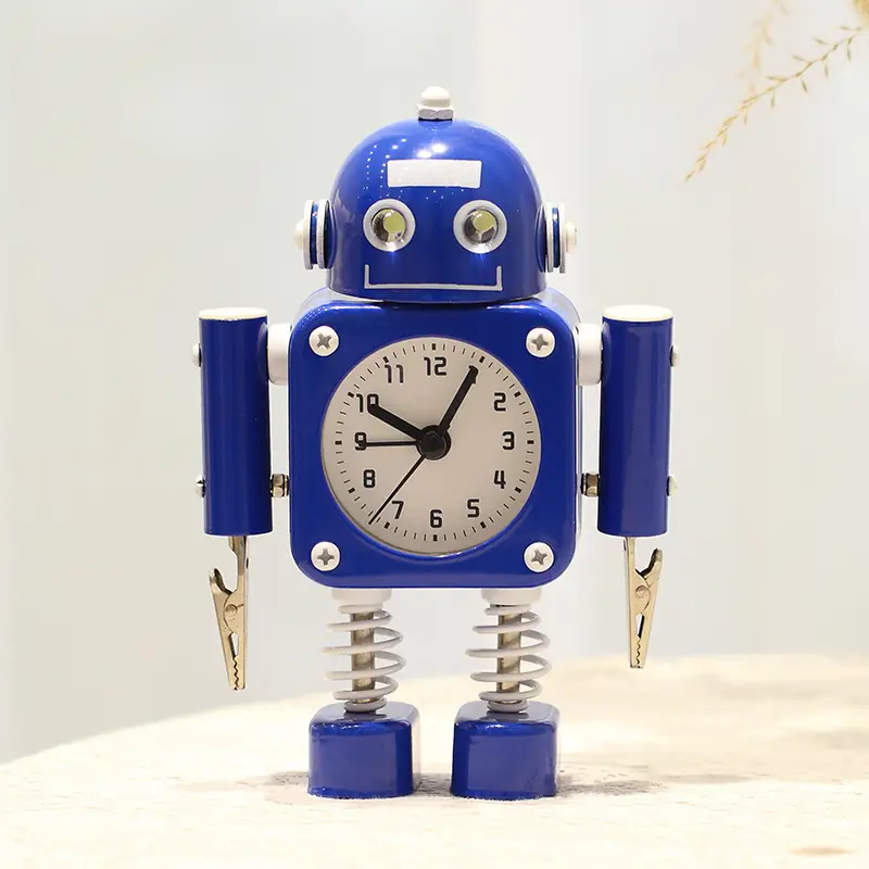 Children's Robot Desktop Clock Cartoon Student-Specific Clock Silent Bedroom Boy Amazon Cross-Border Alarm Clock - Image 3