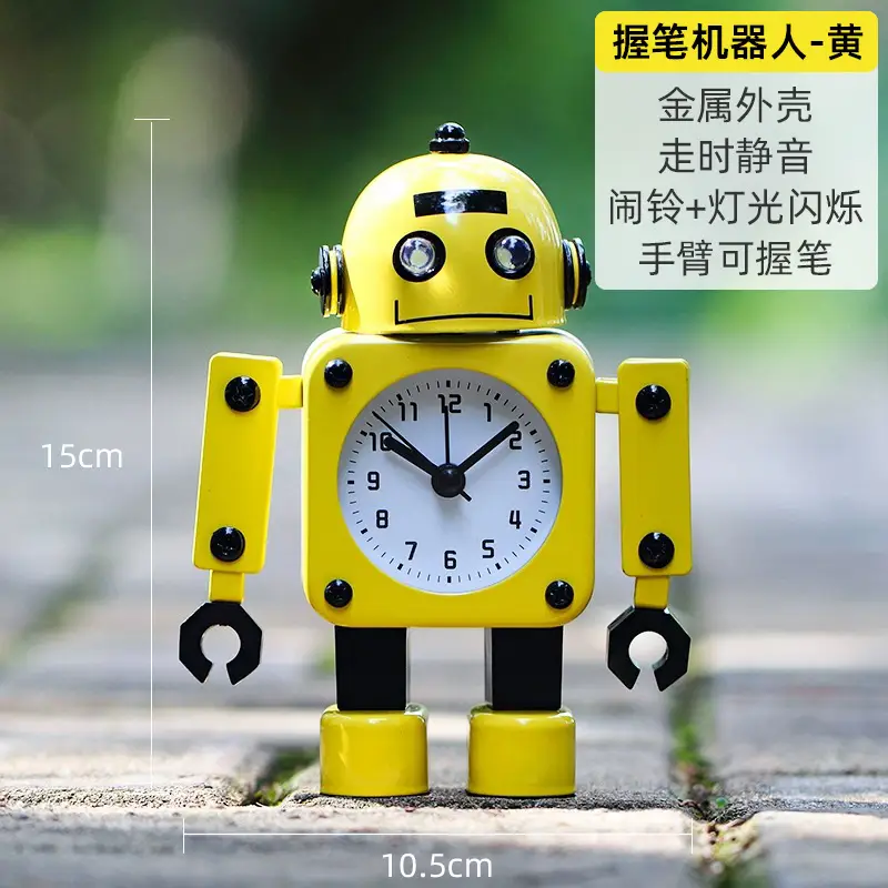 Children's Robot Desktop Clock Cartoon Student-Specific Clock Silent Bedroom Boy Amazon Cross-Border Alarm Clock - Image 9