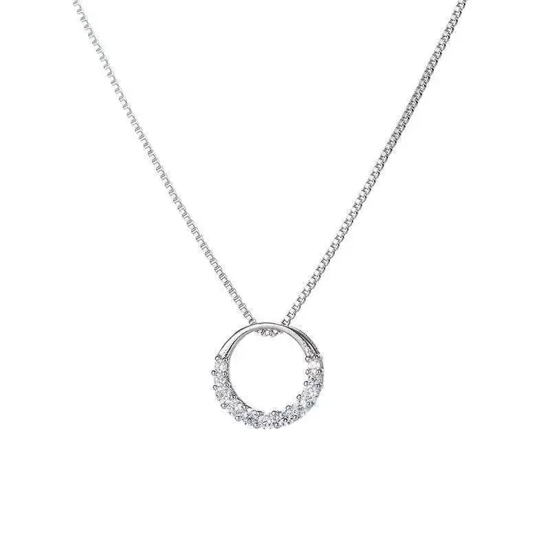 Geometric Zircon Ring Necklace for Women - Image 6