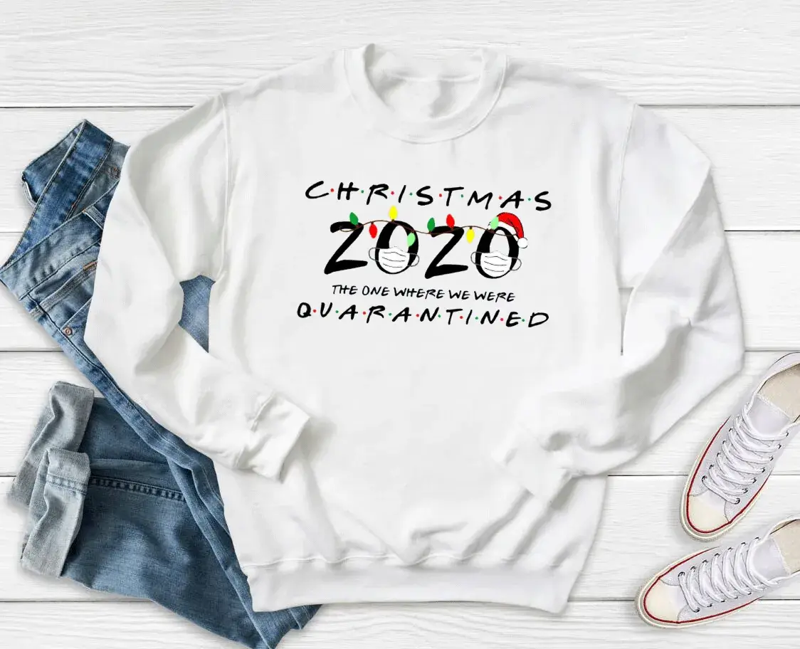 Pink Christmas 2020 Printed Sweatshirt