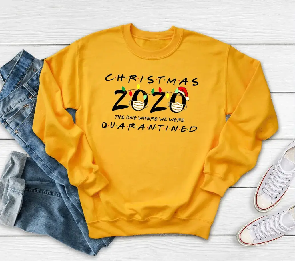 Pink Christmas 2020 Printed Sweatshirt