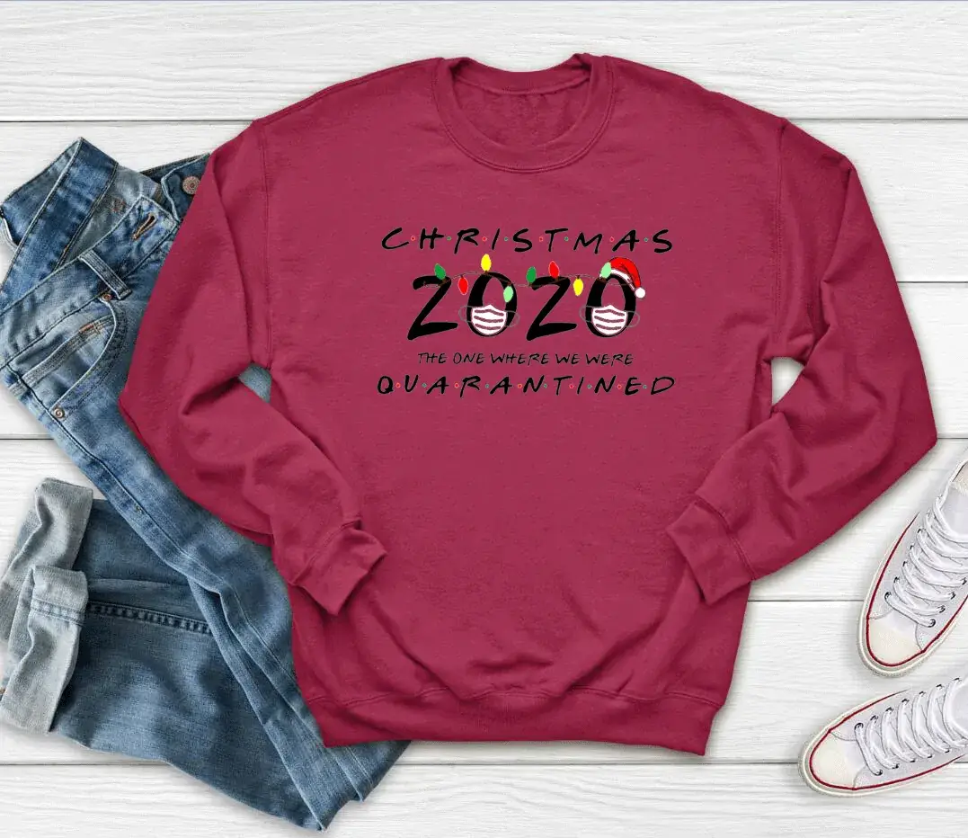 Pink Christmas 2020 Printed Sweatshirt