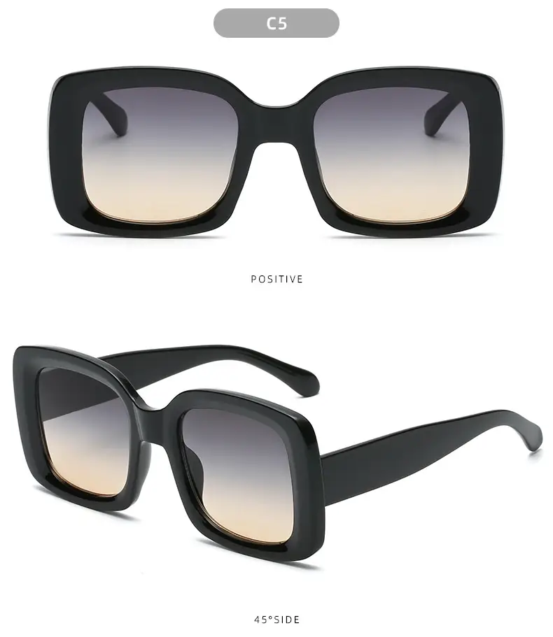 Green Large Frame Jelly Sunglasses with Gradient Lens β feature 10