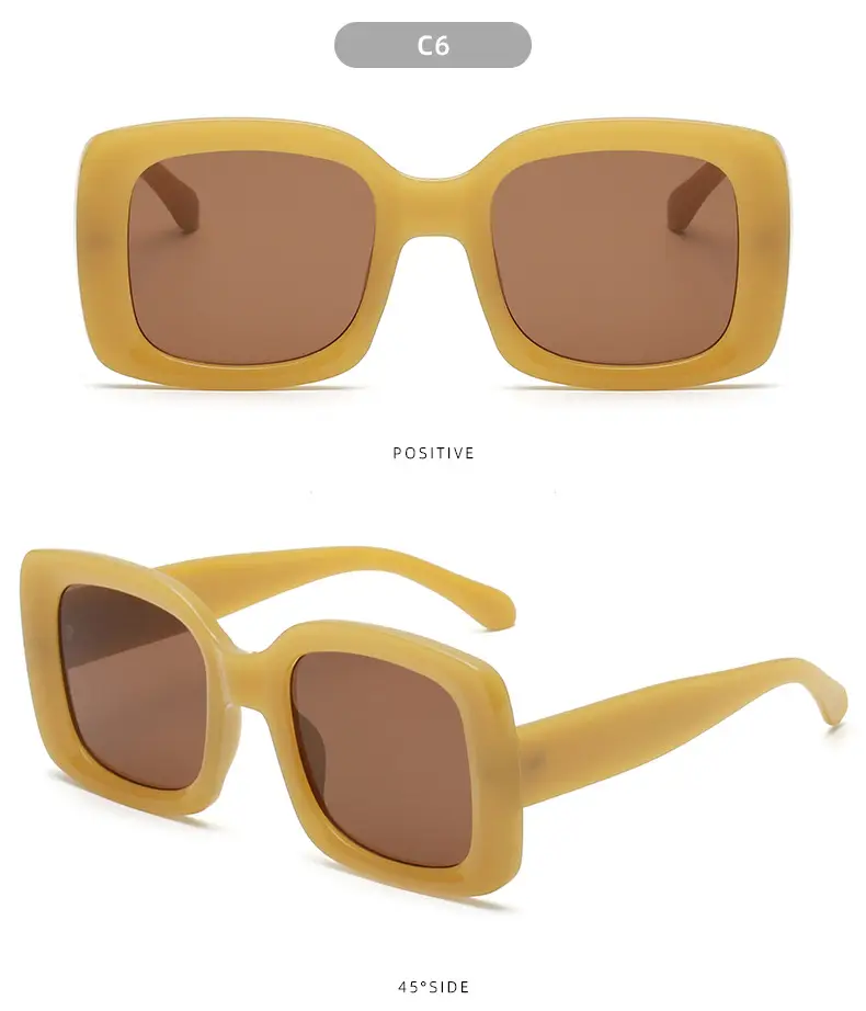 Green Large Frame Jelly Sunglasses with Gradient Lens β feature 11