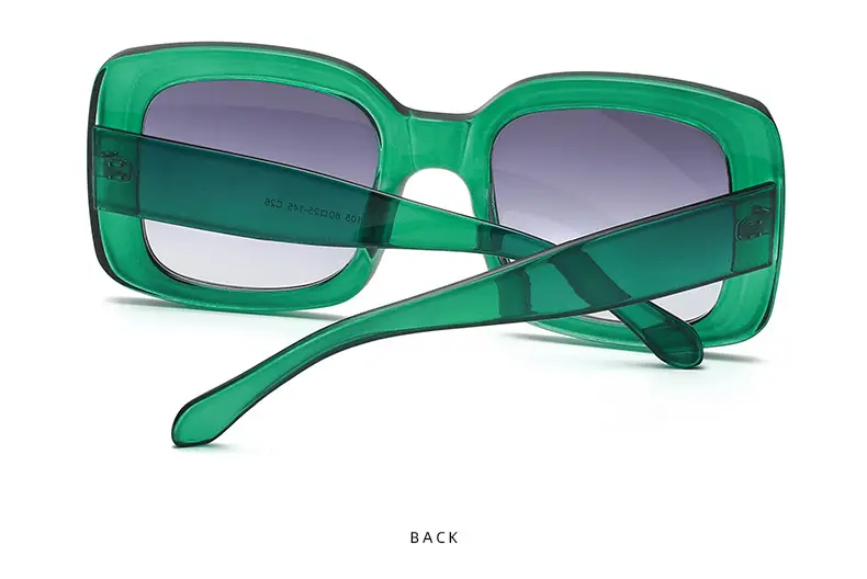 Green Large Frame Jelly Sunglasses with Gradient Lens β feature 6