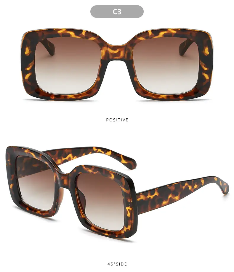 Green Large Frame Jelly Sunglasses with Gradient Lens β feature 8