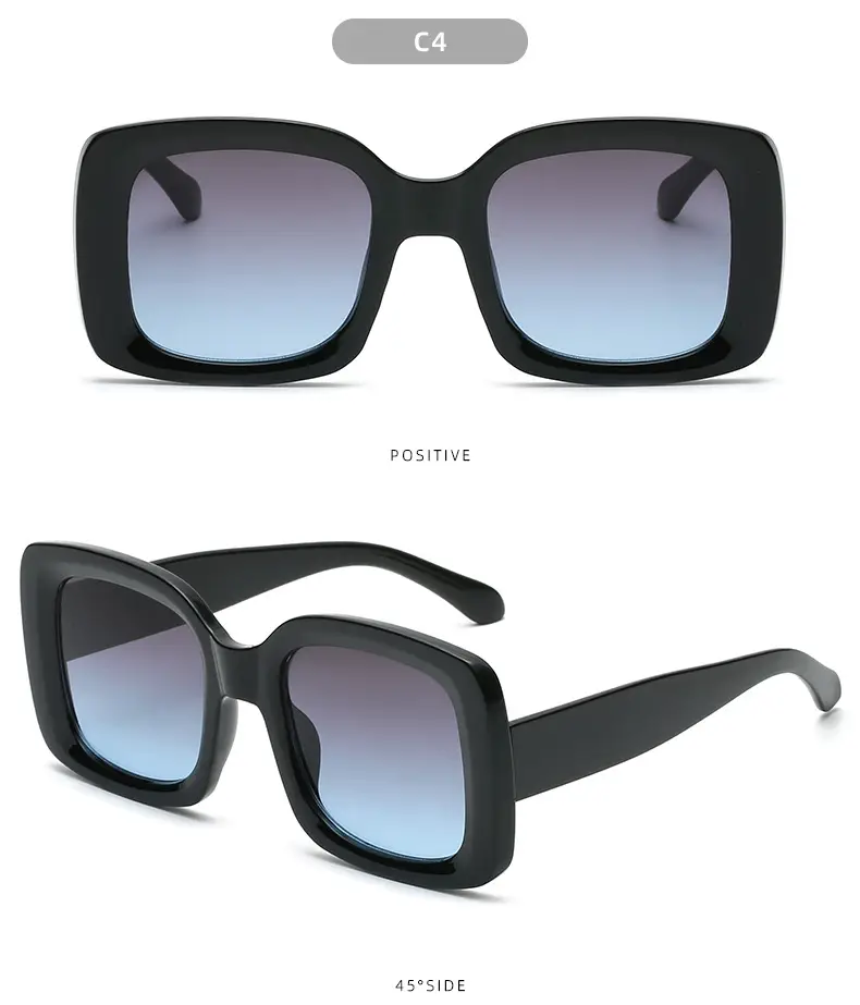 Green Large Frame Jelly Sunglasses with Gradient Lens β feature 9