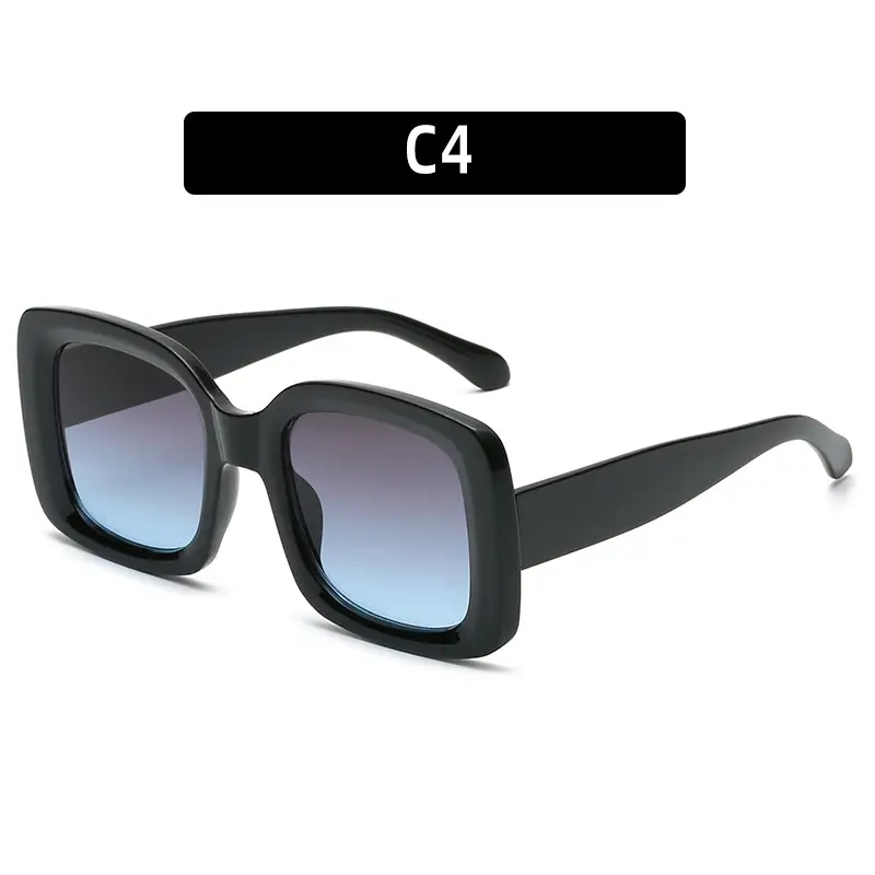 Green Large Frame Jelly Sunglasses with Gradient Lens - Image 3