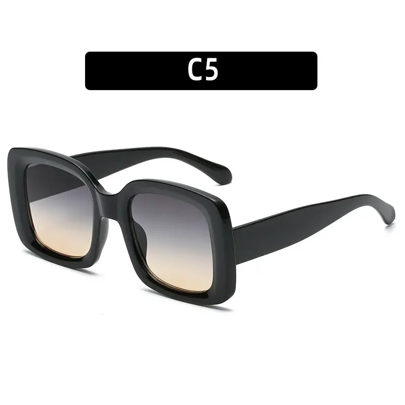 Green Large Frame Jelly Sunglasses with Gradient Lens - Image 4