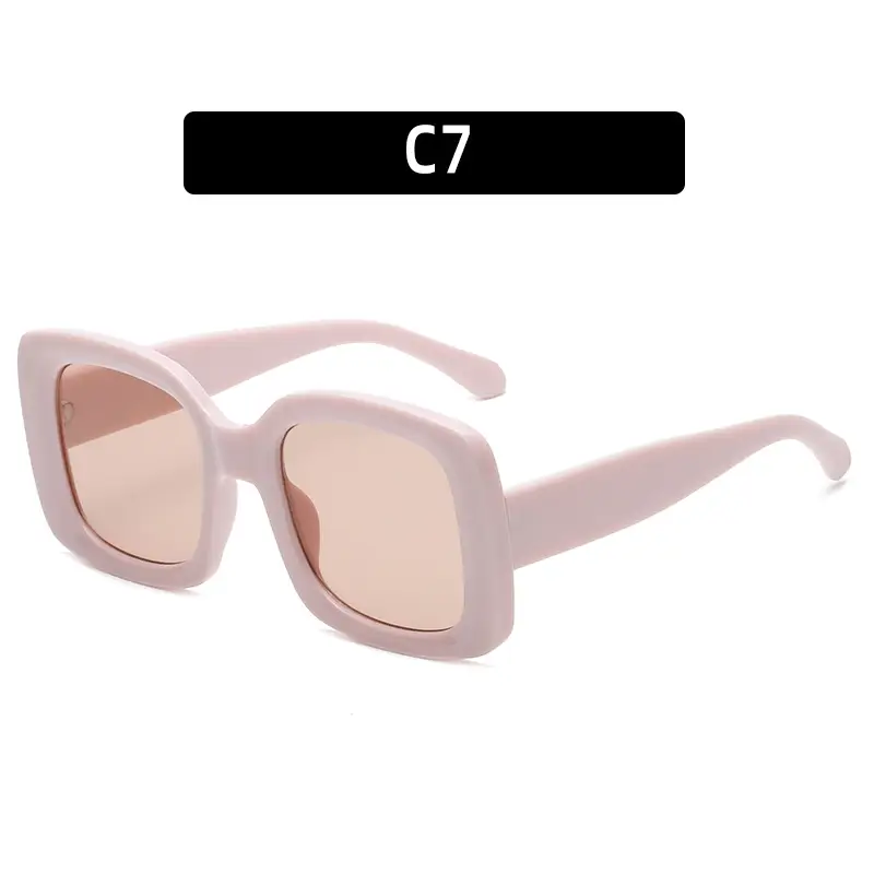 Green Large Frame Jelly Sunglasses with Gradient Lens - Image 6