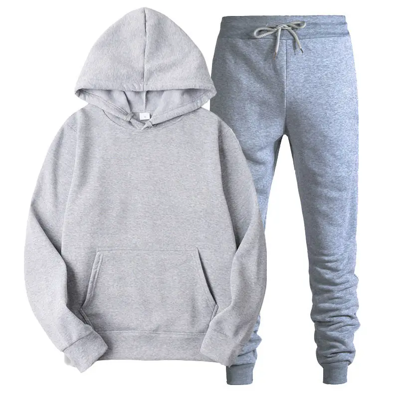 Men White Fleece Lined Jogger Pants Casual Sweatpants