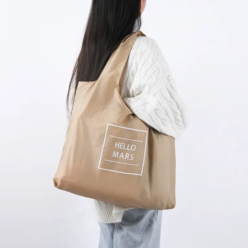 Waterproof Folding Shopping Bag Green Large Capacity - Image 5