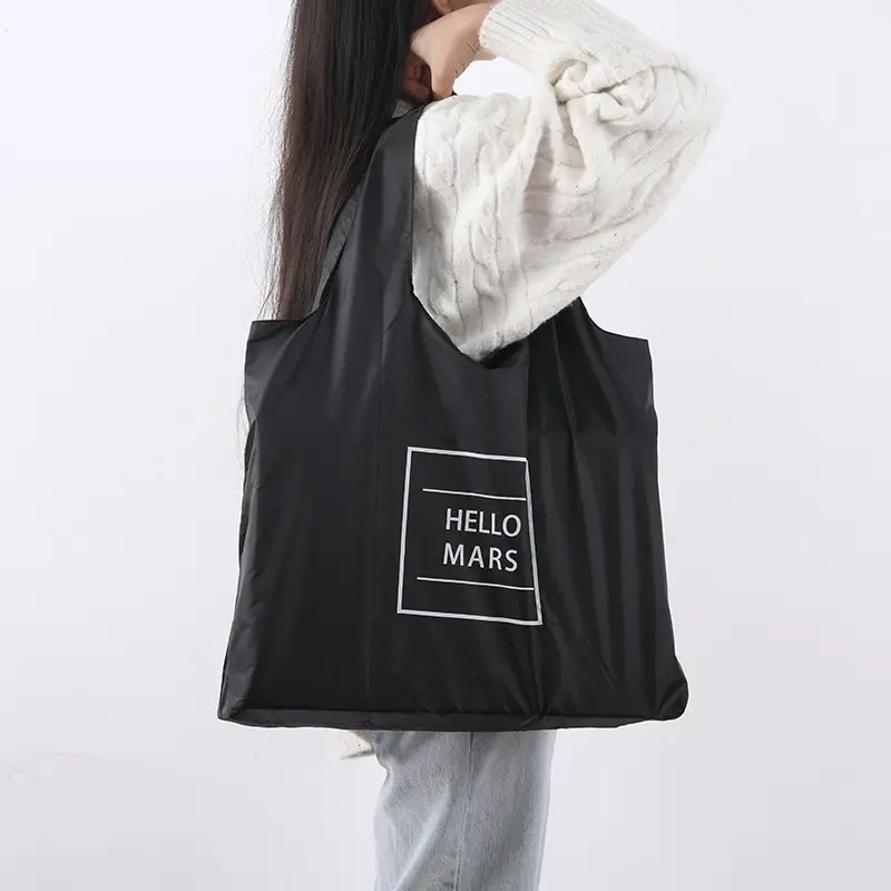 Waterproof Folding Shopping Bag Green Large Capacity - Image 6