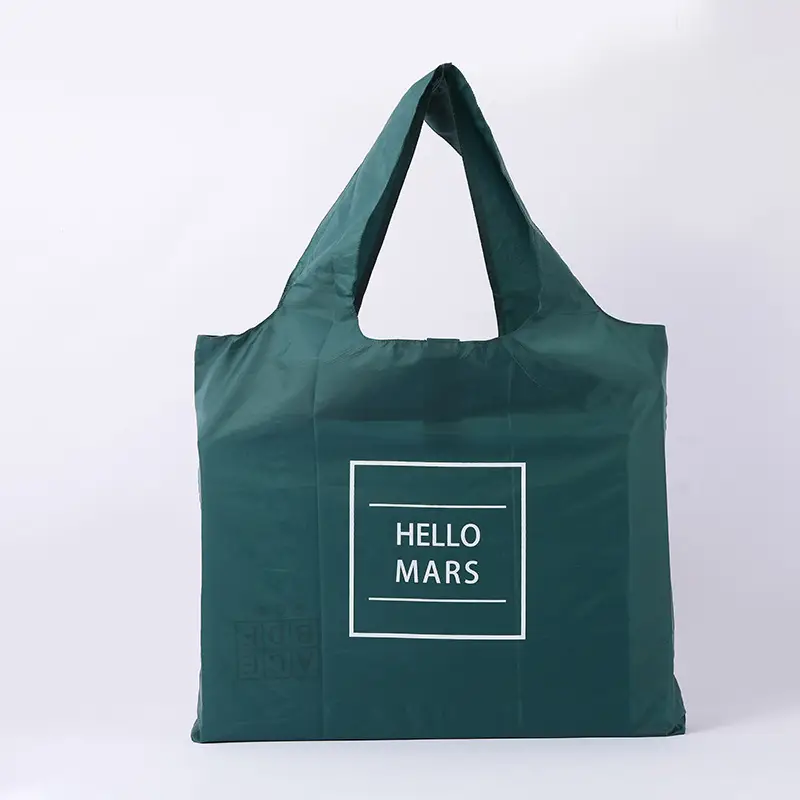 Waterproof Folding Shopping Bag Green Large Capacity - Image 2