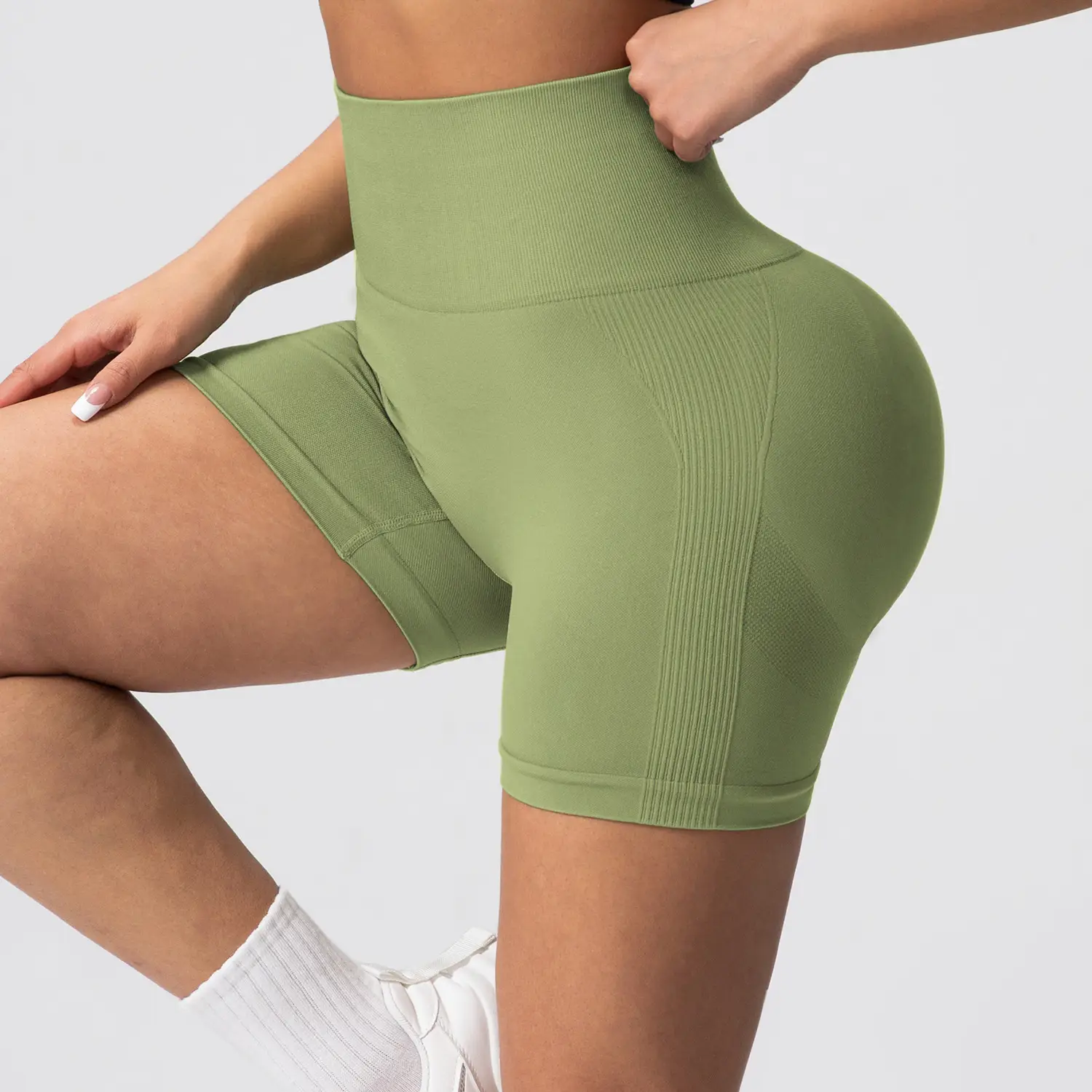 Pink Tight Hip Yoga Pants for Women Quick-Drying Fitness Shorts — feature 19