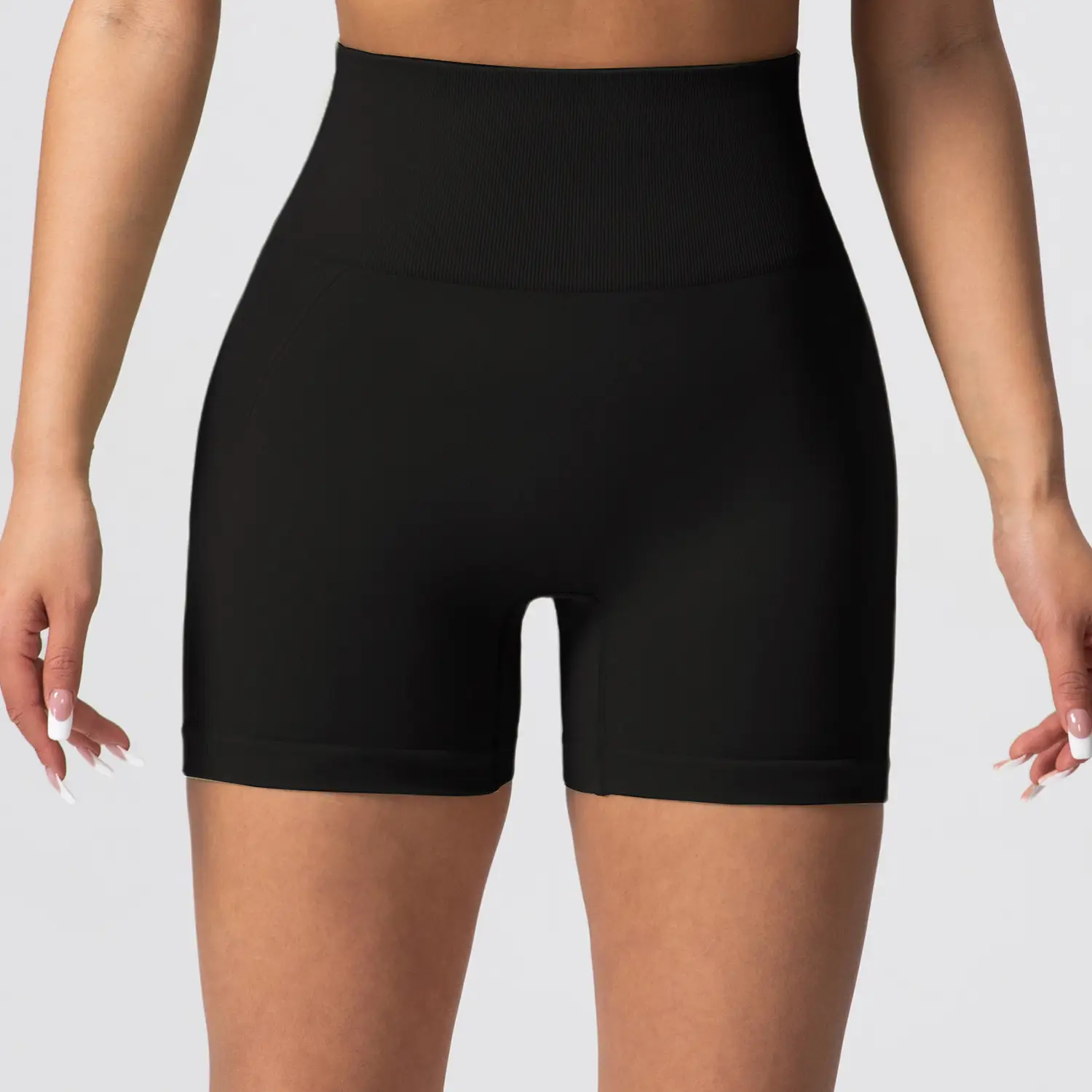 Pink Tight Hip Yoga Pants for Women Quick-Drying Fitness Shorts — feature 2