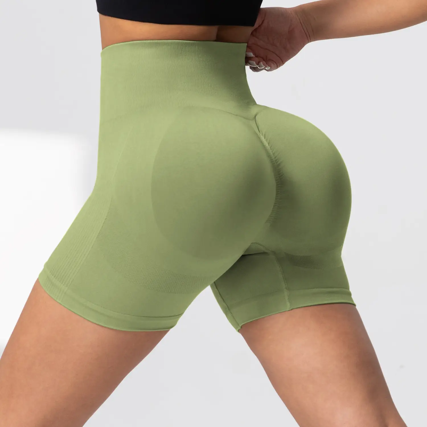 Pink Tight Hip Yoga Pants for Women Quick-Drying Fitness Shorts — feature 21