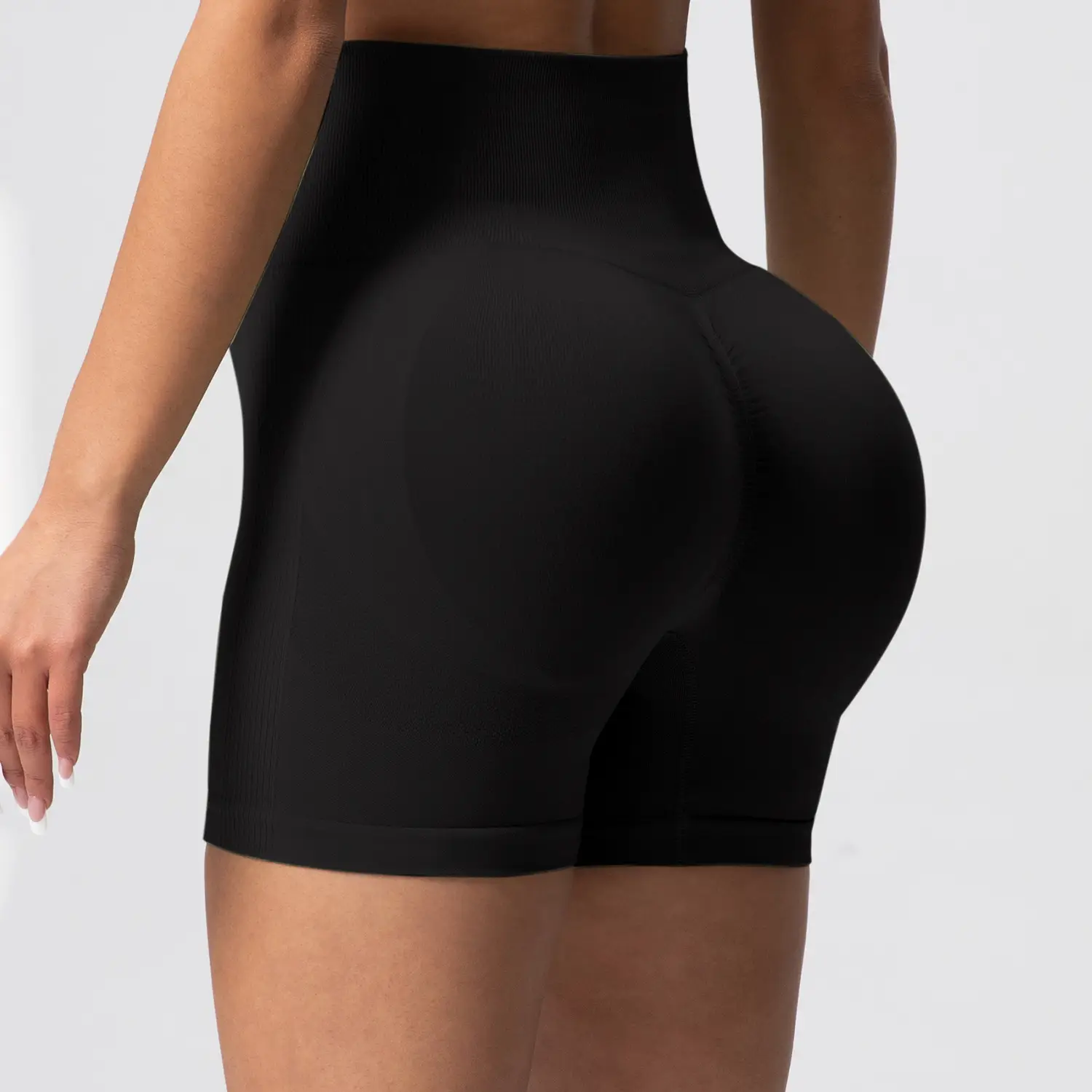 Pink Tight Hip Yoga Pants for Women Quick-Drying Fitness Shorts — feature 3