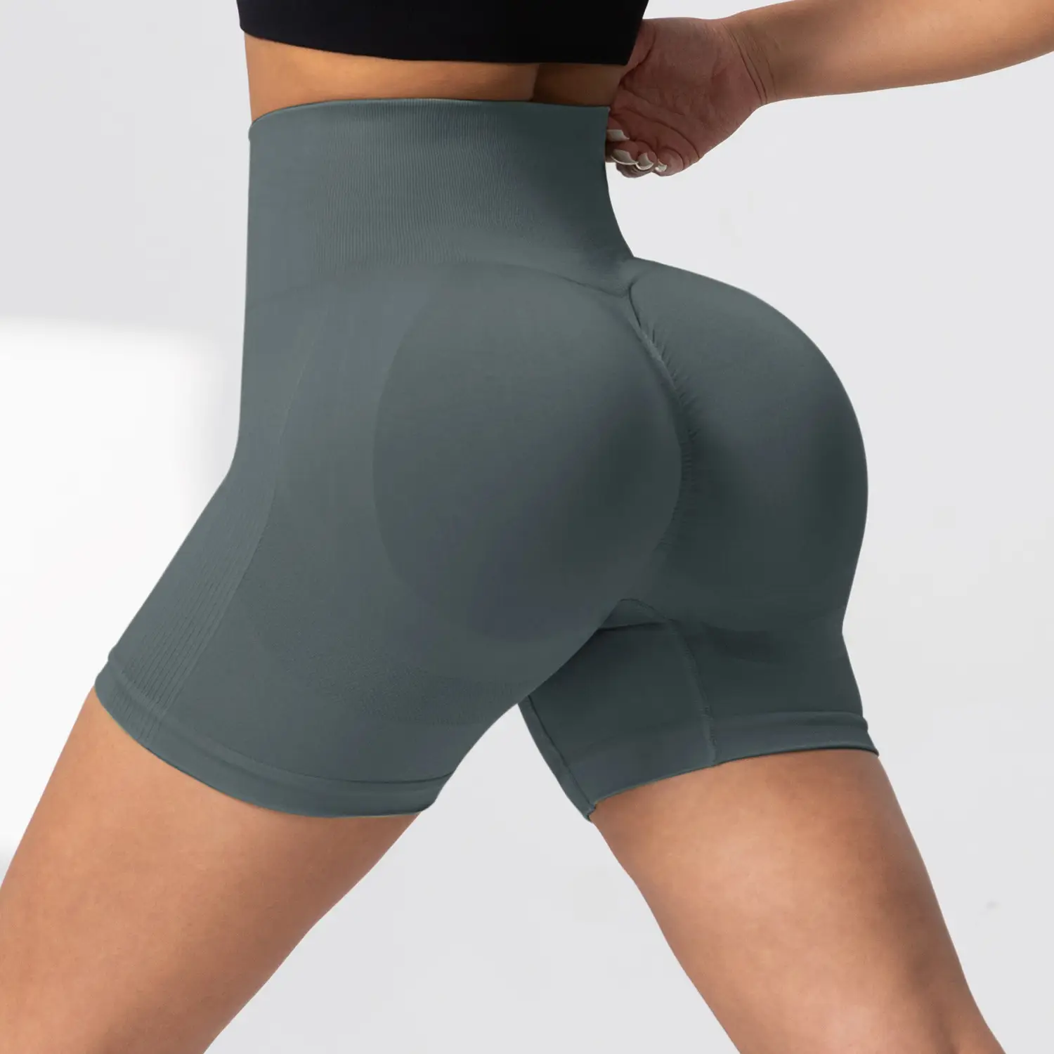 Pink Tight Hip Yoga Pants for Women Quick-Drying Fitness Shorts — feature 31