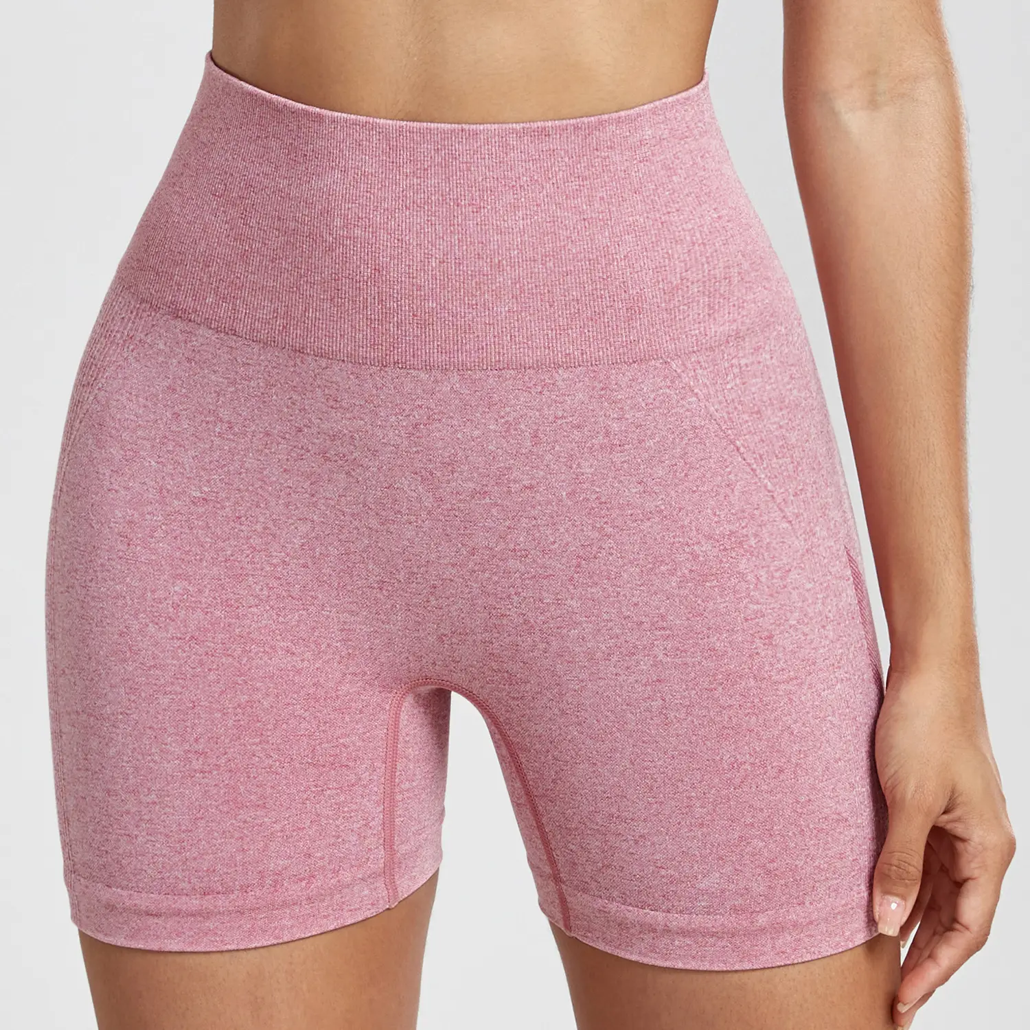 Pink Tight Hip Yoga Pants for Women Quick-Drying Fitness Shorts — feature 32