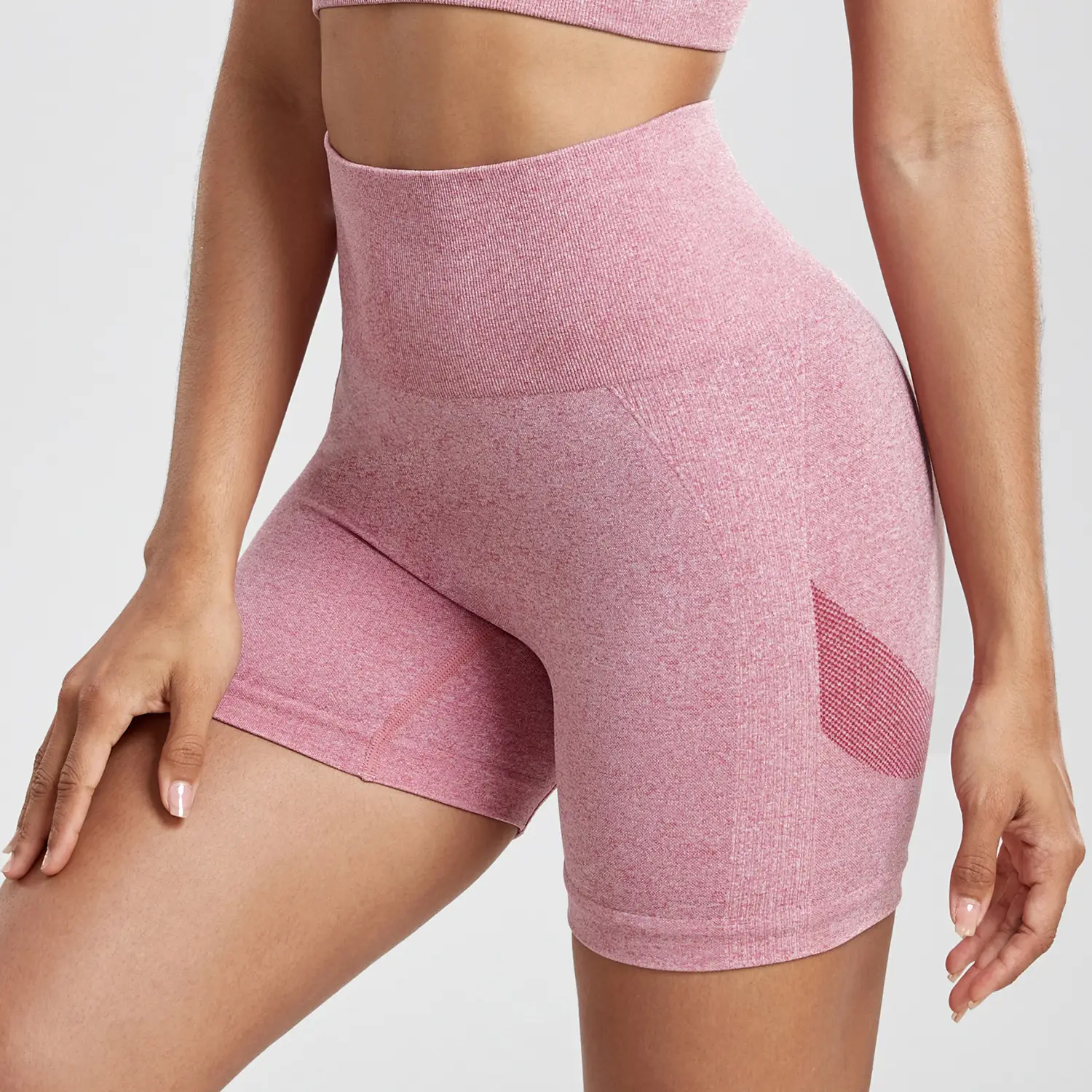 Pink Tight Hip Yoga Pants for Women Quick-Drying Fitness Shorts — feature 33