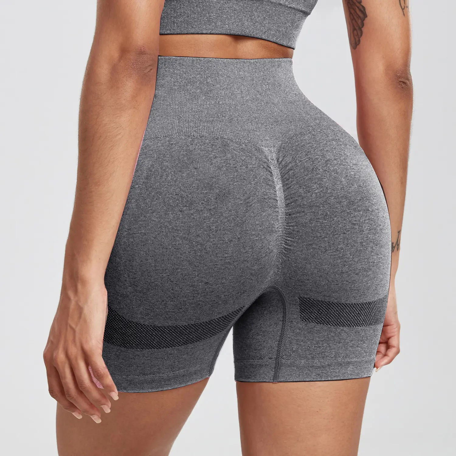 Pink Tight Hip Yoga Pants for Women Quick-Drying Fitness Shorts — feature 41
