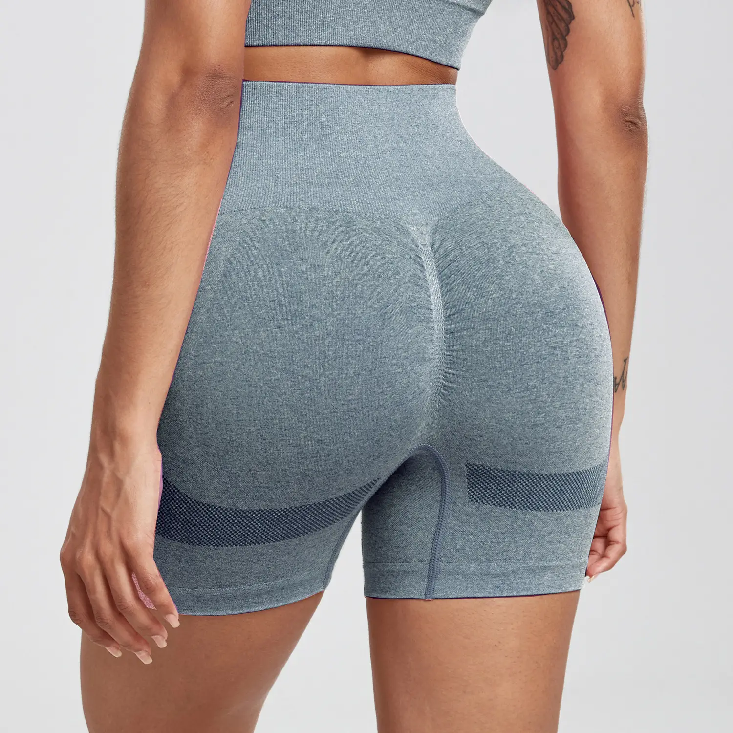 Pink Tight Hip Yoga Pants for Women Quick-Drying Fitness Shorts — feature 42