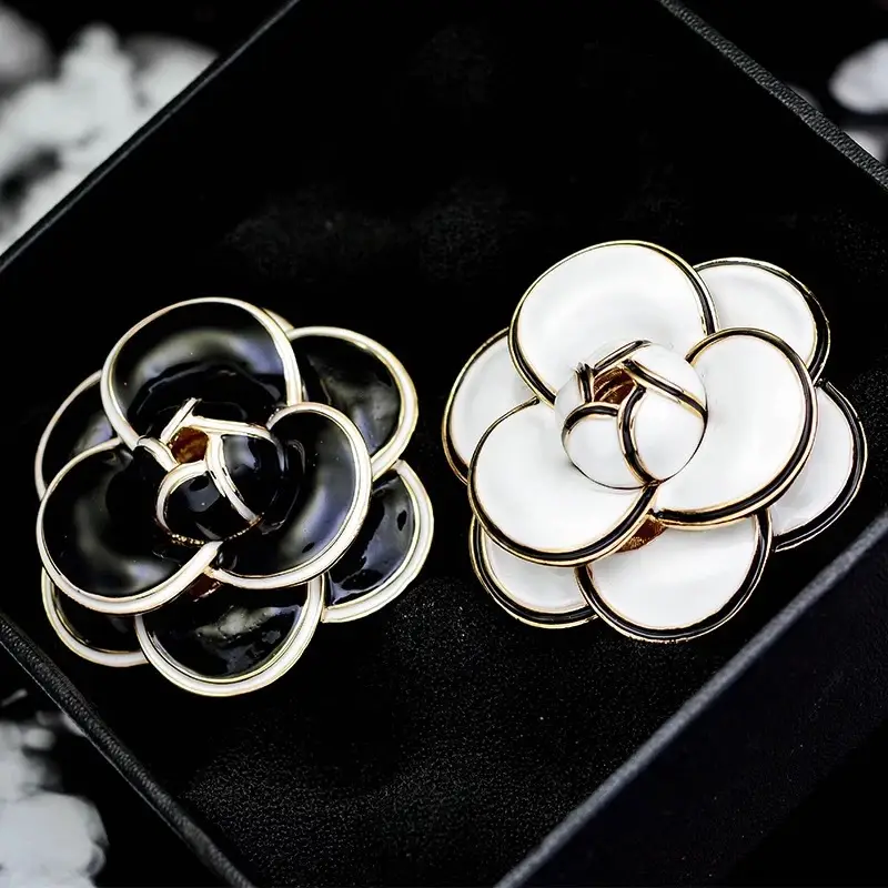 Camellia Silk Brooch with Pearl Buckle - Image 7