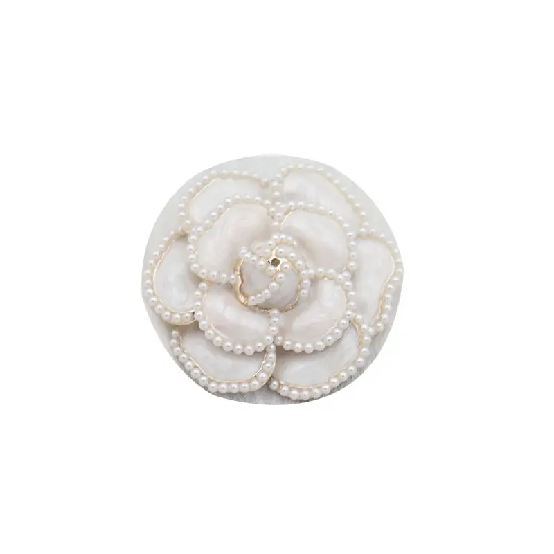 Camellia Silk Brooch with Pearl Buckle - Image 10