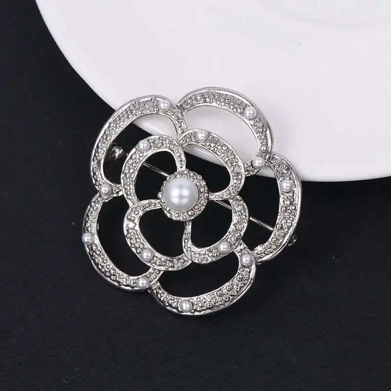 Camellia Silk Brooch with Pearl Buckle - Image 5