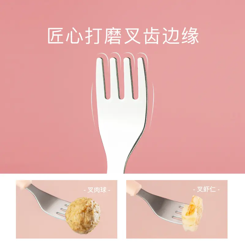 316 Stainless Steel Fork Spoon Set for Kids - Image 5