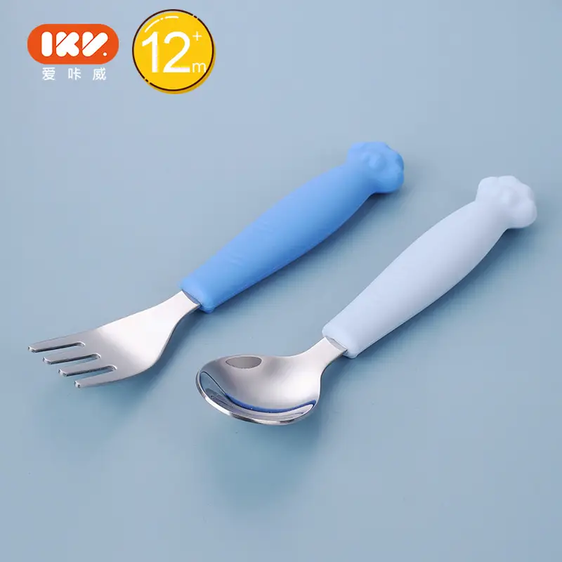 316 Stainless Steel Fork Spoon Set for Kids - Image 2