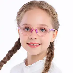 Anti-Blue Light Children's Glasses Soft TR90 Blue Round — feature 14
