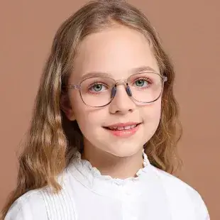 Anti-Blue Light Children's Glasses Soft TR90 Blue Round — feature 21